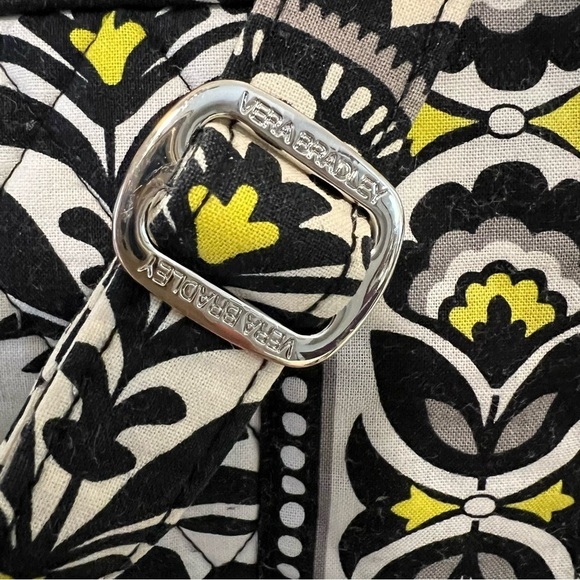 Vera Bradley Black & White with Yellow accents Little Hipster Crossbody Bag - Picture 13 of 14
